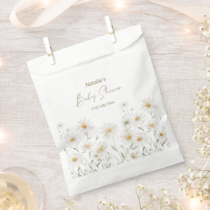 Gentle Daisy Petals Floral Baby Shower Thank You Favour Bags