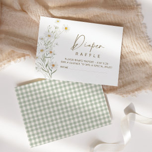 Gentle Daisy Petals Floral Display Baby Shower Enclosure Card