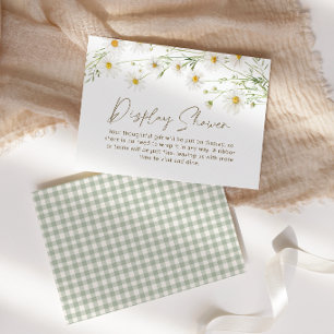 Gentle Daisy Petals Floral Display Baby Shower Enclosure Card