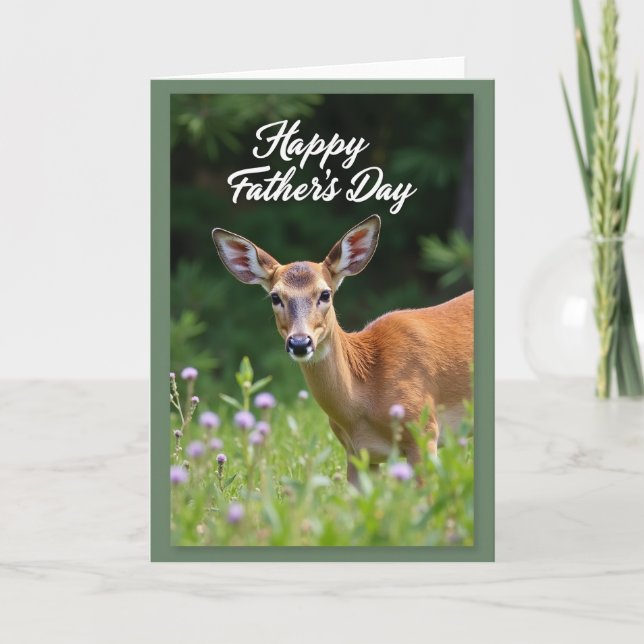 Gentle Deer Fathers Day Card (Front)