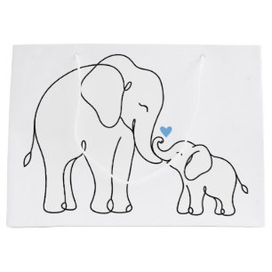Gentle Elephant Embrace Large Gift Bag