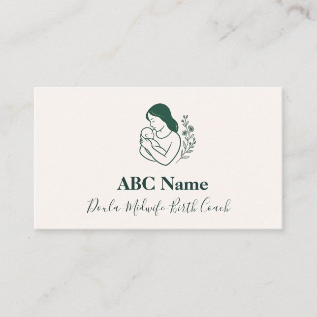 Gentle Embrace Birth Doula Business Card (Front)