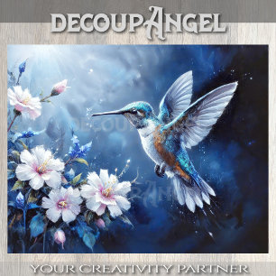 Gentle Flight Hummingbird Decoupage Tissue Paper