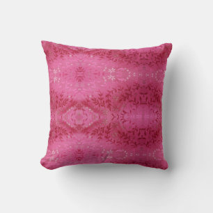 Gentle floral pattern, white flowers and pink twig cushion