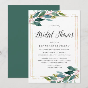 Gentle Foliage Bridal Shower Invitation