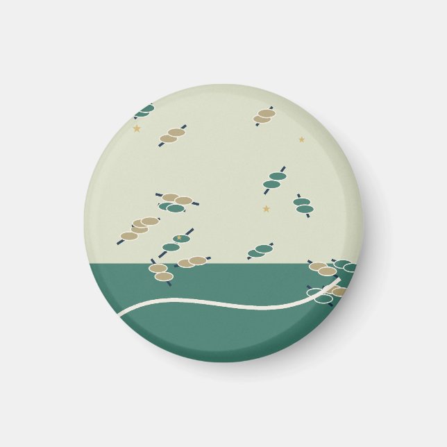 Gentle forest magic with leaves and stars magnet (Front)