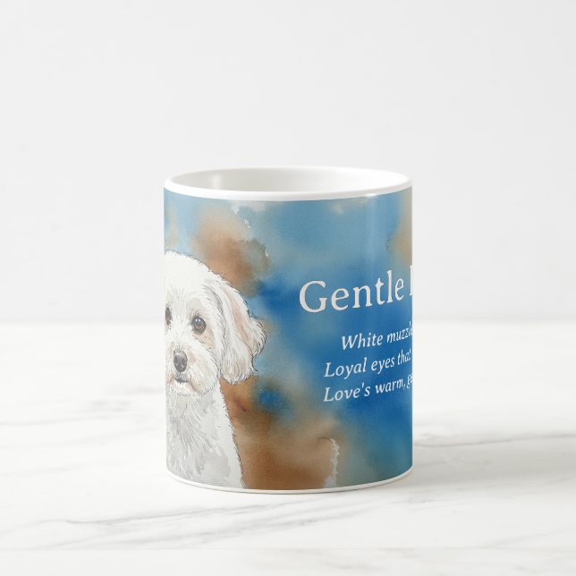 Gentle Friend Poodle Haiku mug (Center)