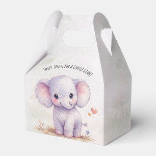 Gentle Giant Elephant Purple Safari Baby Shower Favour Box