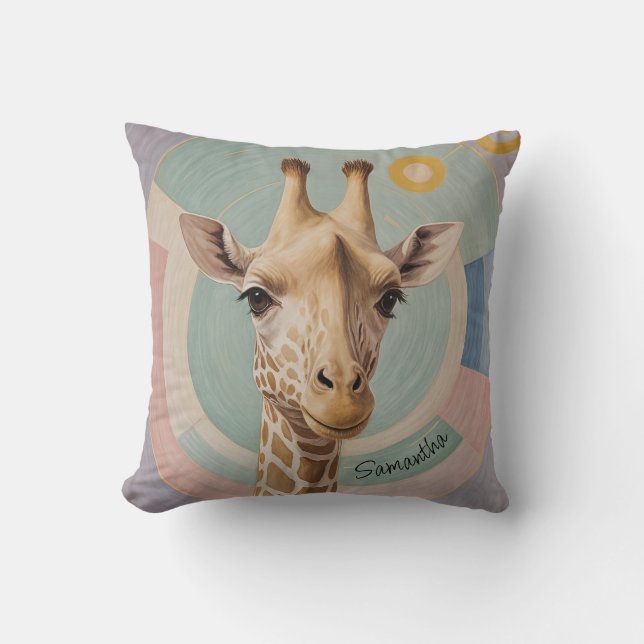Gentle Giant: Pastel Giraffe Cushion (Front)