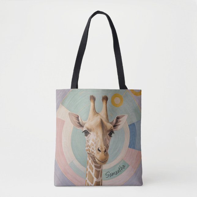 Gentle Giant: Pastel Giraffe Tote Bag (Front)