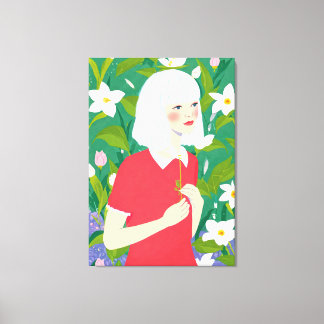 gentle girl canvas print