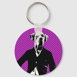 Gentle Great Dane Key Ring