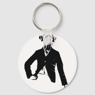 Gentle Great Dane Key Ring