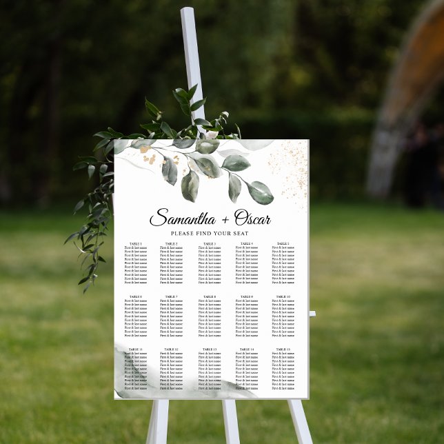  Gentle Greenery Watercolor Leaf | Gold Dust  Poster (Creator Uploaded)