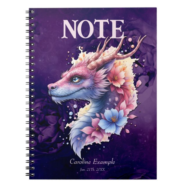 Gentle Guardian Dragon.  Notebook (Front)