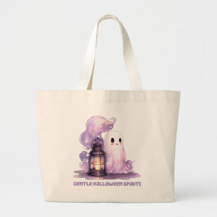 Gentle Halloween Spirits Large Tote Bag