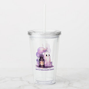 Gentle Halloween Spirits - Pastel Ghost Acrylic Tumbler