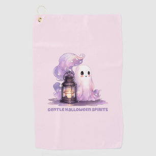 Gentle Halloween Spirits - Pastel Ghost Golf Towel