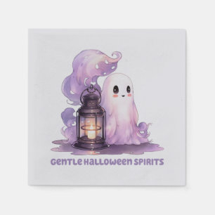 Gentle Halloween Spirits - Pastel Ghost Napkin