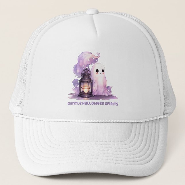 Gentle Halloween Spirits - Pastel Ghost Trucker Hat (Front)