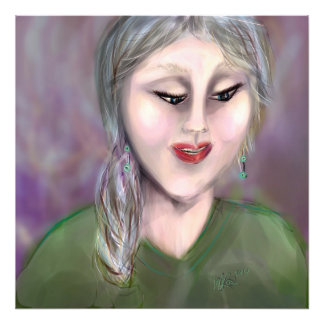 Gentle Knowing Modern Feminine Portrait Wall Art