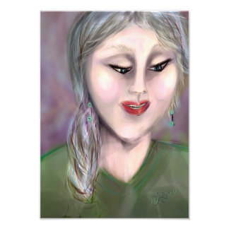 Gentle Knowing Modern Feminine Portrait Wall Art