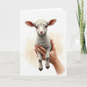 Gentle Lamb New Life Card