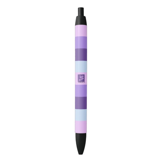 Gentle Lavender Dreams Colour Palette Monogram Blue Ink Pen (Front Vertical)