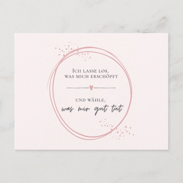 Gentle Letting Go Affirmation Postcard (Front)
