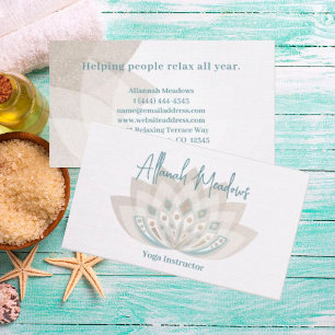 Gentle Mandala Lotus Flower Business Card