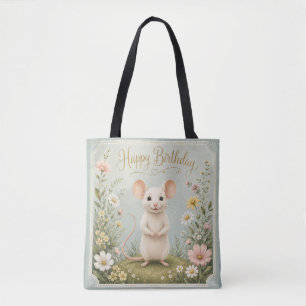 Gentle Mouse Garden Birthday Tote Bag