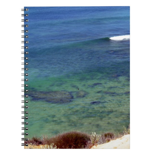 Gentle Ocean Waves Spiral Notebook (Front)