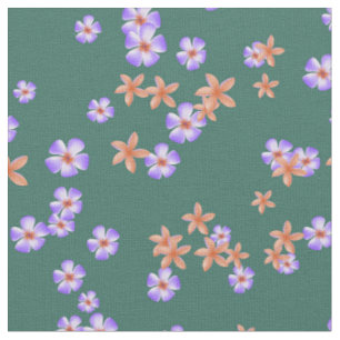 Gentle pattern with tropical flowers fabric