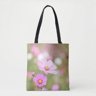 Gentle Pink Flower All-Over Printed Tote Bag