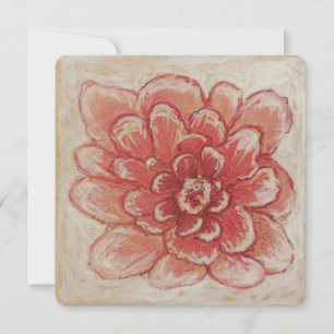 Gentle Pink Flower art  Holiday Card