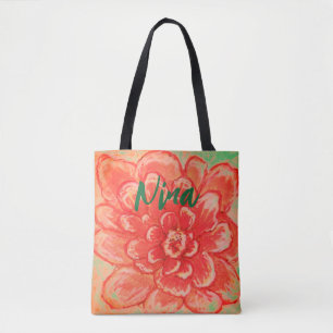 Gentle Pink Flower art Tote Bag