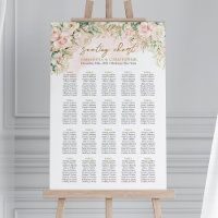Gentle pink roses greenery gold 20 tables Seating