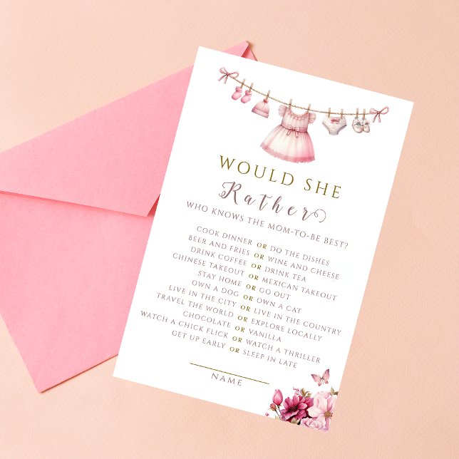 Gentle Pink Watercolor Game Set Baby Shower (Creator Uploaded)