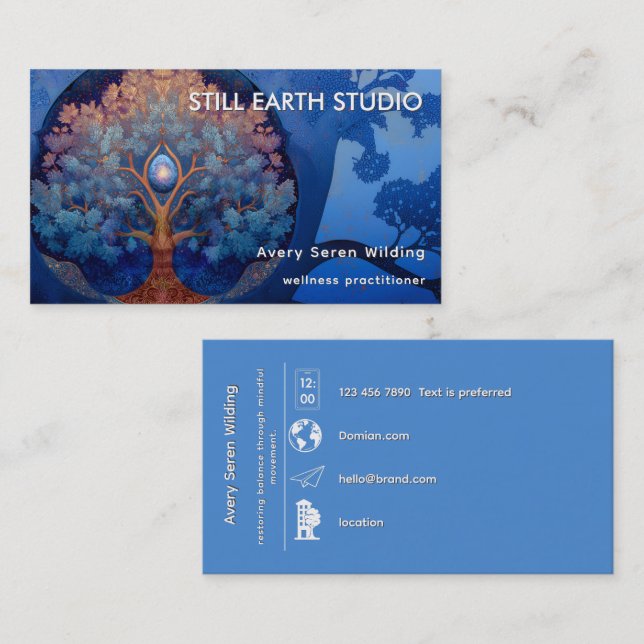 Gentle Radiance | Tree of Life B&B Business Card (Front/Back)