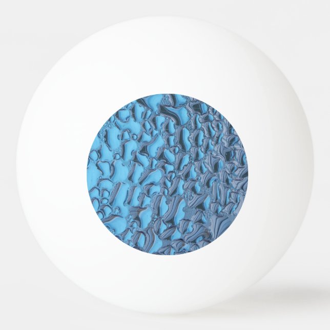 Gentle raindrops on blue glass   ping pong ball (Front)