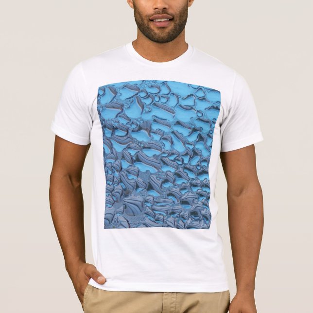 Gentle raindrops on blue glass   T-Shirt (Front)
