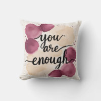 Gentle Reminder: ‘You Are Enough’ in Mauve & Cream