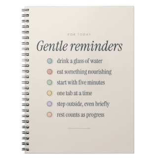 Gentle Reminders for Today Money Mindset Notebook