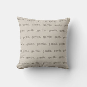 Gentle Repeated Word Pattern Cozy, Calm & Soft  Cushion