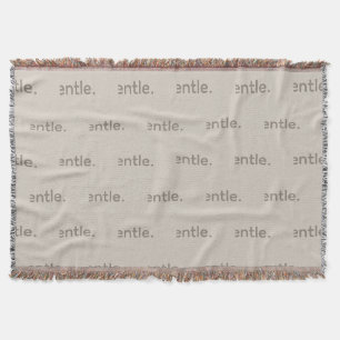 Gentle Repeated Word Pattern Cozy, Calm & Soft Throw Blanket
