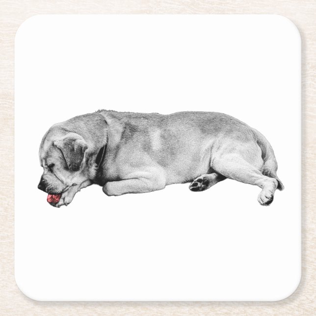 Gentle Sip, Tiny Spark Square Paper Coaster (Front)