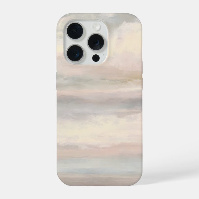 Gentle Skies Abstract Pastel Cloudscape iPhone Case (Back)