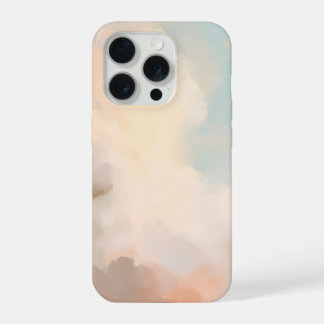 Gentle Sky Clouds in Soft Blush and Blue iPhone 15 Pro Case