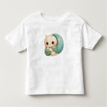 Gentle Snail with Moon Shell – Kawaii Watercolor T