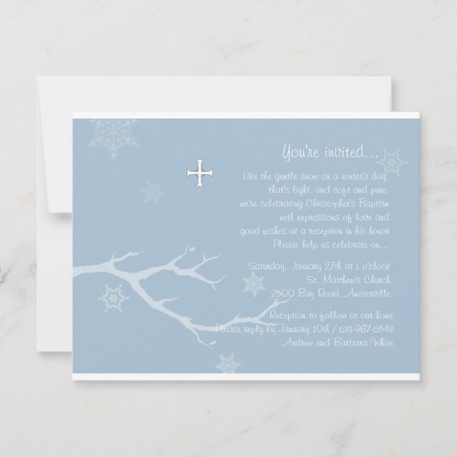 Gentle Snow Invitation (Front)